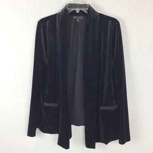 Collection by Bobeau Black Velvet Cardigan Jacket Large